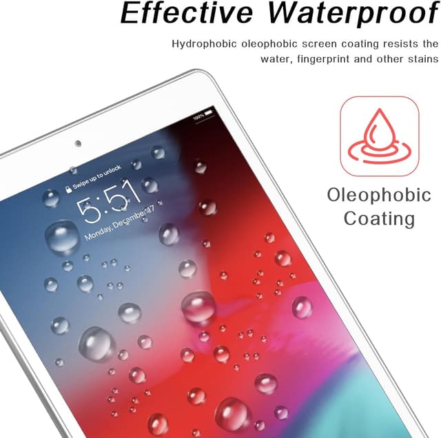 Detalle 2 de GOZOPO iPad 9.7 tempered glass screen protector 2-pack