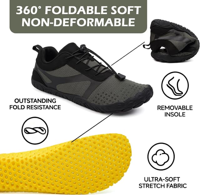 Detalle de DimaiGlobal Scarpe Barefoot Minimaliste da trail running e outdoor/indoor antiscivolo