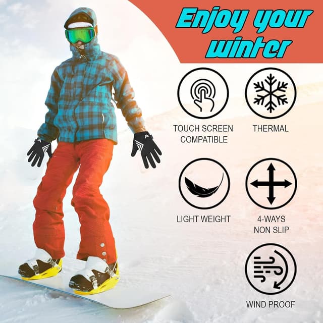 Detalle 2 de WESTWOOD FOX Winter Warm Kids Gloves for Ages 4–12