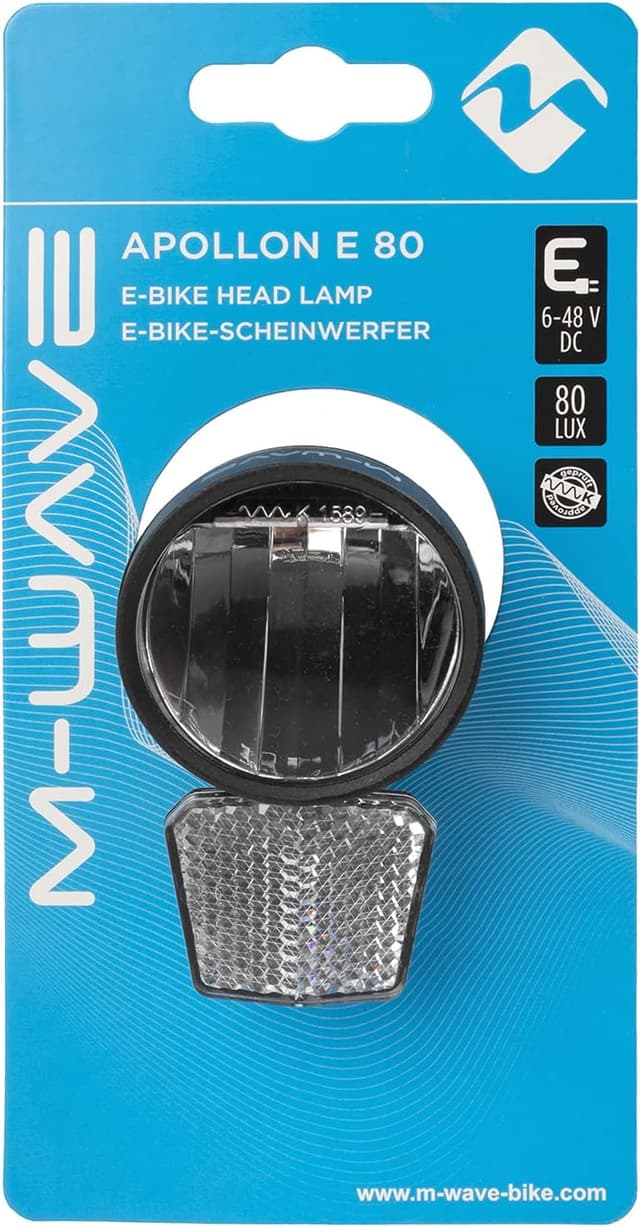 Detalle 2 de M-Wave Apollon E 80 phare avant LED unisexe noir (taille unique) pour vélo
