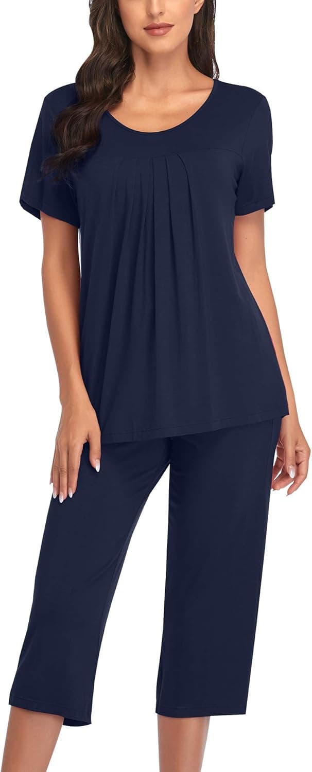 Detalle de COLORFULLEAF Womens Pajama Sets summer loungewear with pockets