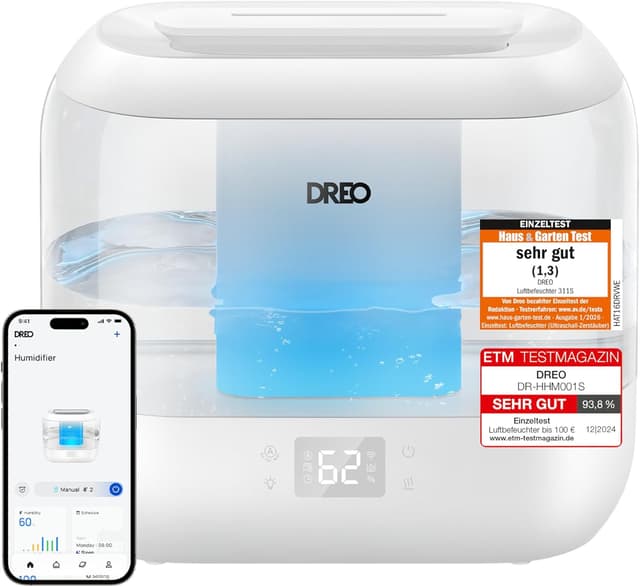 Detalle de Dreo Schlafzimmer Luftbefeuchter 4 l