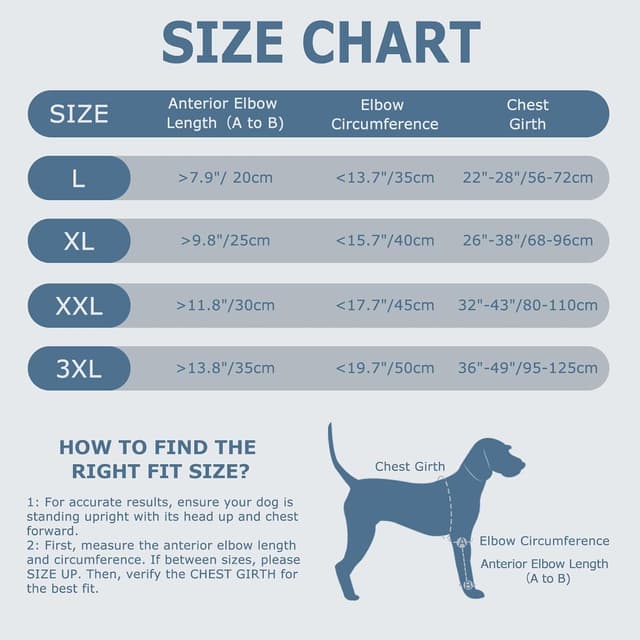 Detalle 2 de Hisprout Pet Dog Front Leg Knee Pads & Recovery Sleeve (L) – Grey with Footprints, 2 Pack