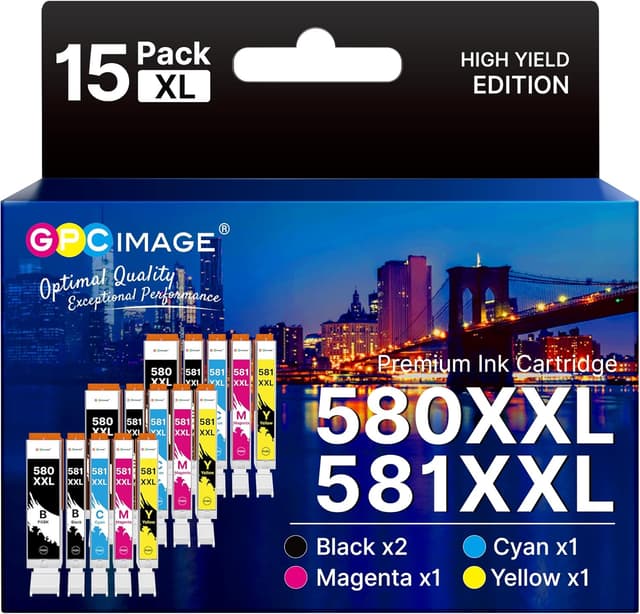 Detalle de PGI-580 CLI-581 XXL 15er-Pack Druckerpatronen 🖨