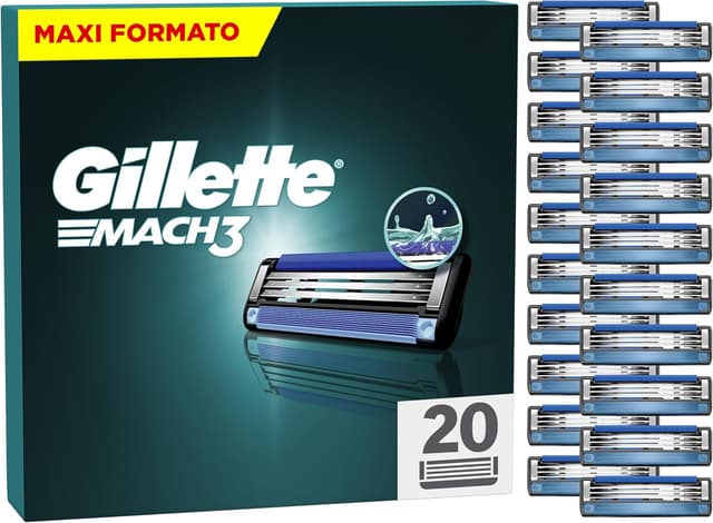 Detalle de Gillette Mach3 Base 20 lamette di ricambio per rasoio manuale