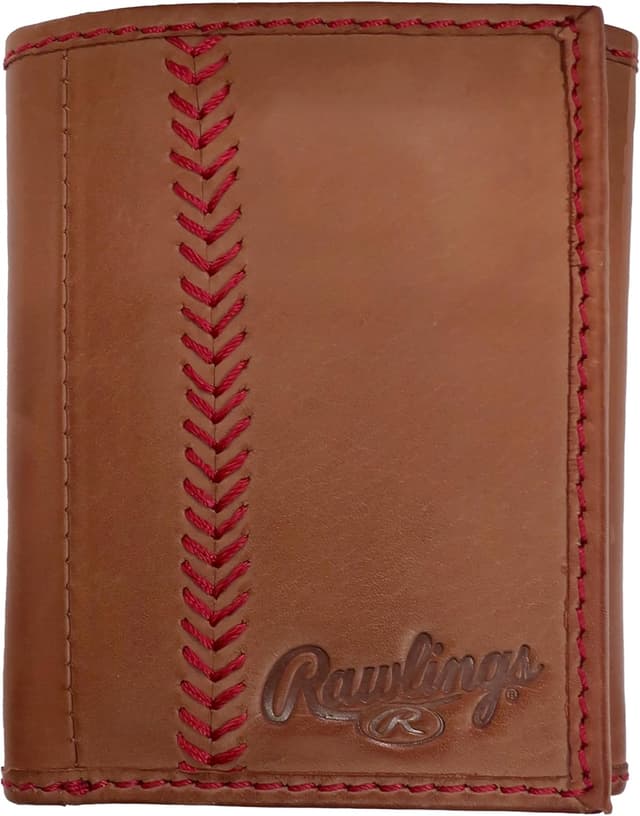 Detalle de Rawlings Men’s Trifold Wallet Collection Genuine Leather (Multiple Styles & Colors)