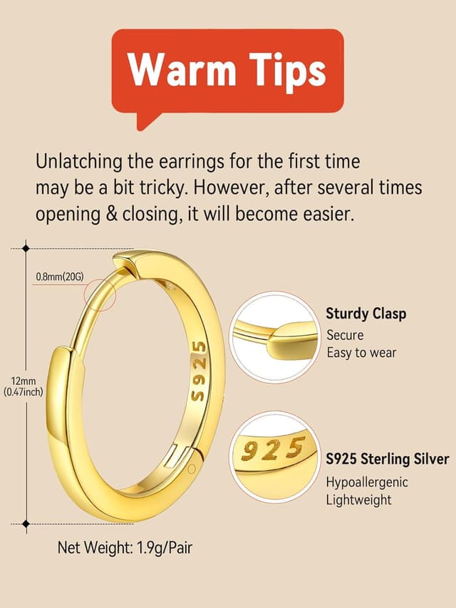 Detalle 1 de FaithHeart silver hoop earrings 925