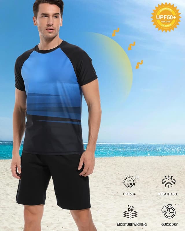 Detalle 2 de VAYAGER Rash Guard für Herren UPF 50+