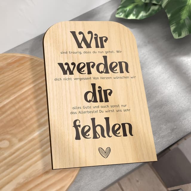 Detalle de Karte zum Ruhestand Werden dir fehlen