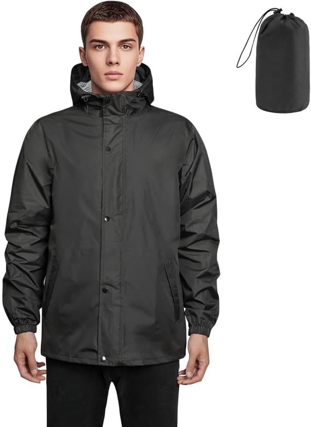 Detalle de Veste imperméable légère flintronic pour homme : ciré technique à capuche