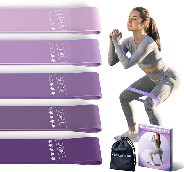 Thumbnail 6 de JAKKOFOXX Resistance Loop Exercise Bands (Set of 5) for Home Fitness, Stretching and Strength Training