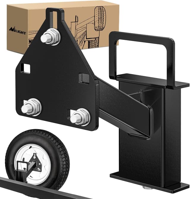 Detalle de Nilight Spare Tire Carrier Mount Stake Pocket Bracket (150 Lbs) for 4/5/6-Lug Trailer Wheels