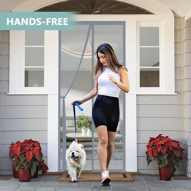 Detalle de SMALUCK Magnetic Door Screen (Heavy Duty) – 90 x 210 cm Grey