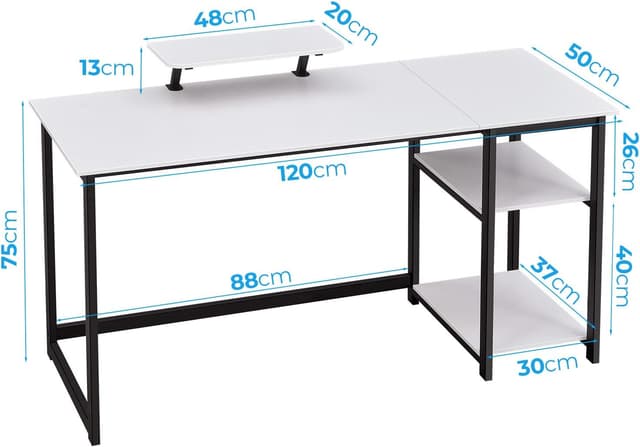 Detalle de GreenForest Desk with Monitor Stand 120cm