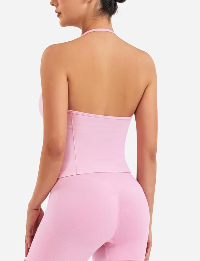 Detalle 2 de VOYJOY Impact Longline Strappy Workout Tank Top (Impact Gym Sports Bra)