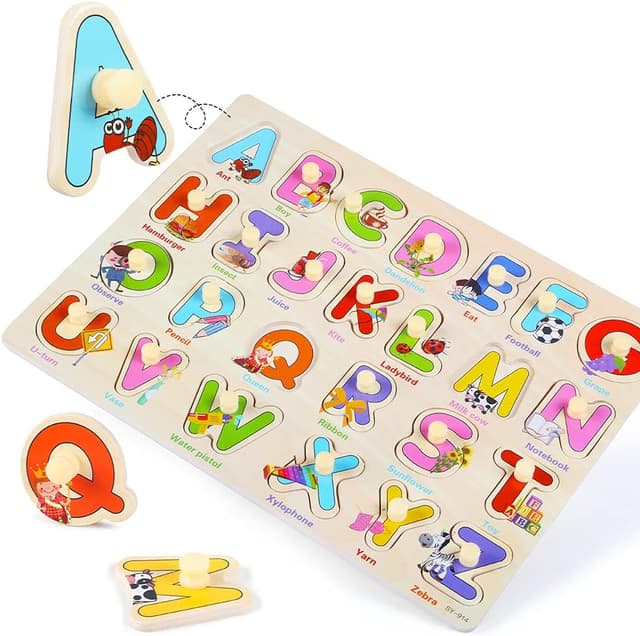 Detalle 2 de GRINNNIE Wooden Peg Puzzle for Toddlers 3