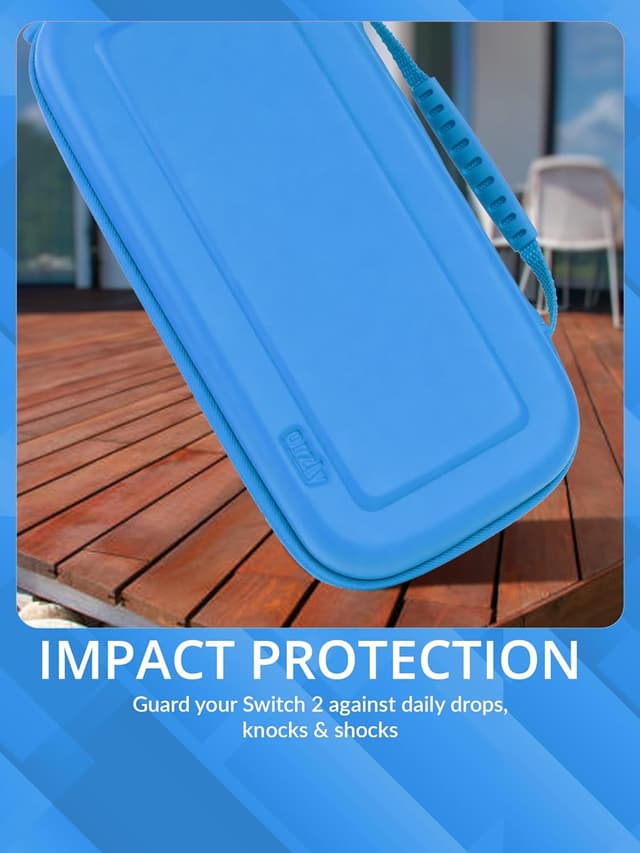 Detalle 2 de Orzly Tragetasche für Nintendo Switch 2 (2025) – Hartschalenetui mit 7,9 Zoll Displayschutz & Zubehöraufbewahrung