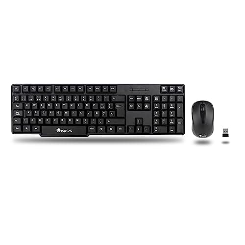Detalle 2 de NGS Euphoria kit inalámbrico 2.4 GHz QWERTY español (ratón + teclado) negro