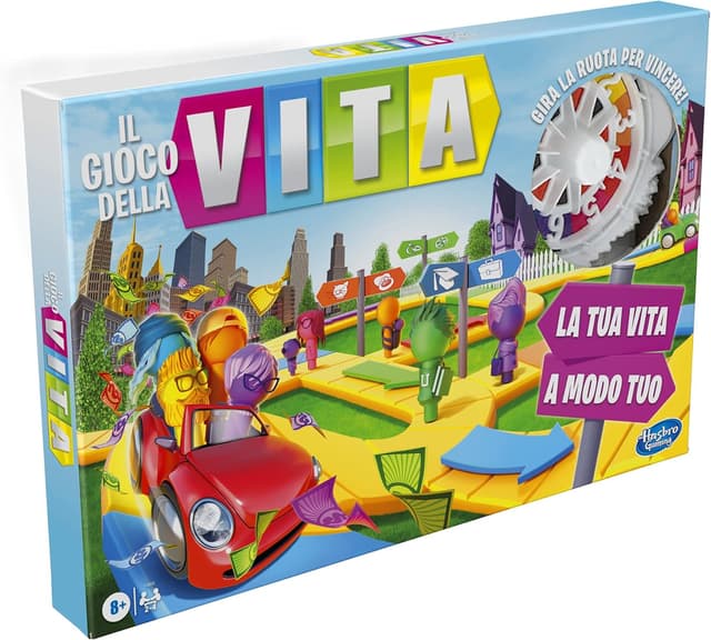 Detalle 2 de Hasbro Gaming Il Gioco della Vita, gioco da tavolo educativo per tutta la famiglia (2-4 giocatori, da 8 anni)