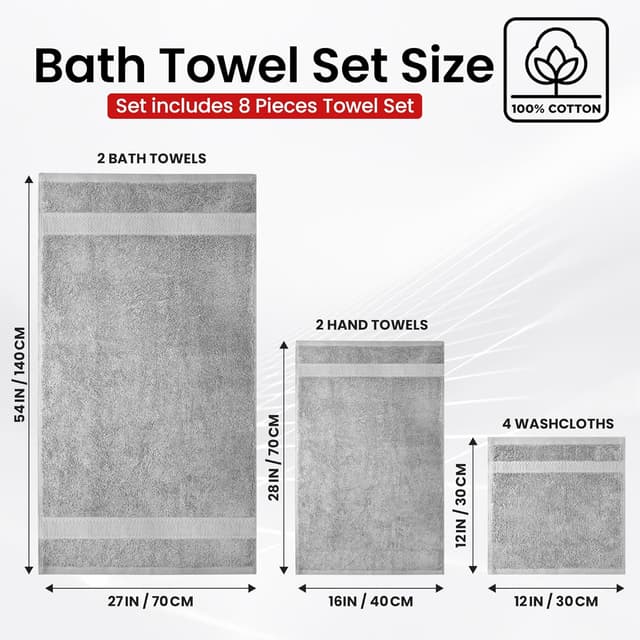 Thumbnail 3 de Infinitee Xclusives Premium 8-Piece Towel Set