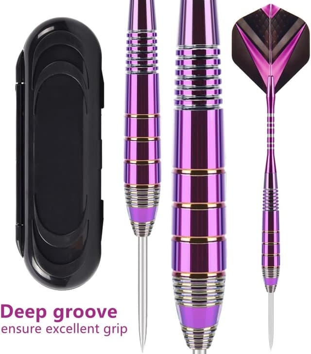 Detalle de Steel Tip Darts Set (3 Pack) with Aluminium Shafts and Darts Case