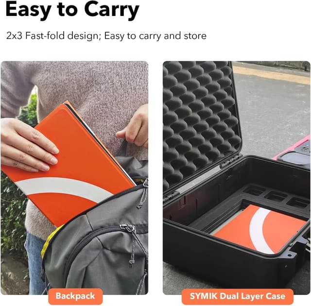 Detalle de SYMIK LP500 faltbarer Drohnen-Landeplatz (20 Zoll / 50 x 50 cm) – wasserdichtes PU, doppelseitig