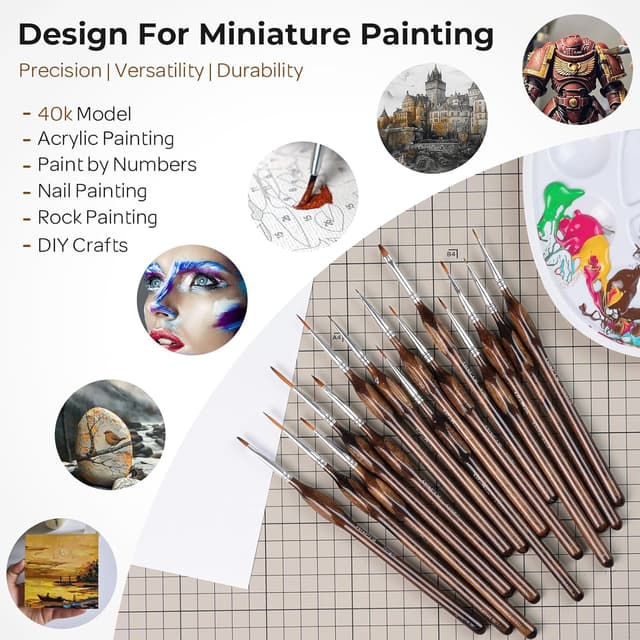 Thumbnail 5 de Nicpro Modellbau Pinselset 21-teilig 🎨