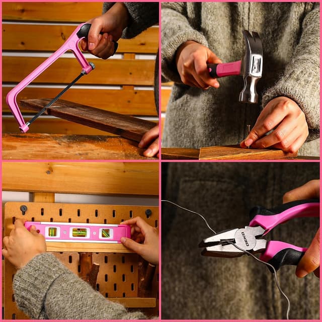 Thumbnail 5 de DEKO Pink Tool Kit Box Drill Set