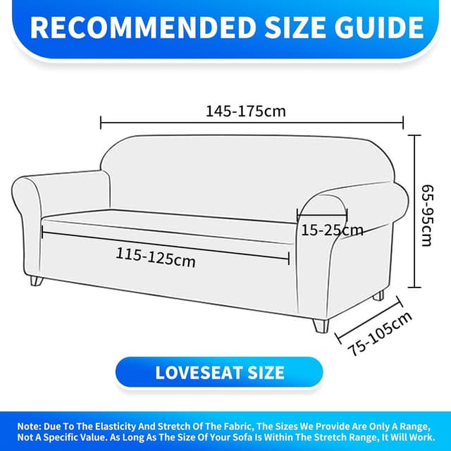 Detalle de CYCMACO Copridivano elasticizzato universale 2 posti con braccioli, blu scuro