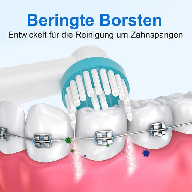 Detalle 2 de 16er Ortho Care Aufsteckbürsten für Braun Oral-B elektrische Zahnbürste – für präzise Reinigung an Zahnspangen