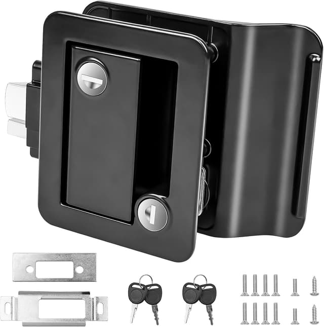 Imagen de Siasky Black RV Door Lock Replacement 3.6x2.7" 🔒 en OfertitasTOP