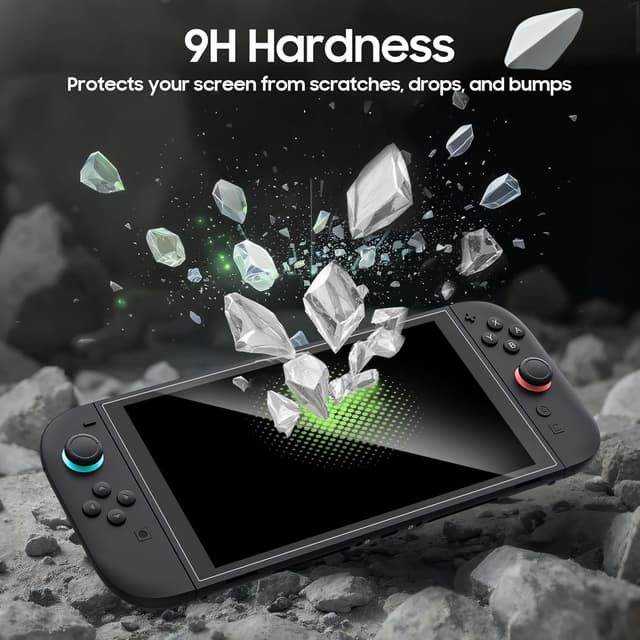 Detalle de FINTIE Étui pour Nintendo Switch 2 (2025) + 2 verres trempés (EVA antichoc) avec emplacements cartes et poche intérieure