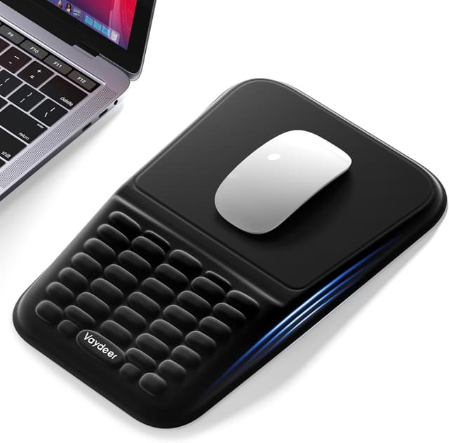 Detalle 2 de Ensemble repose-poignet 2 en 1 pour clavier et souris Vaydeer — mousse à mémoire de forme inclinée 8°