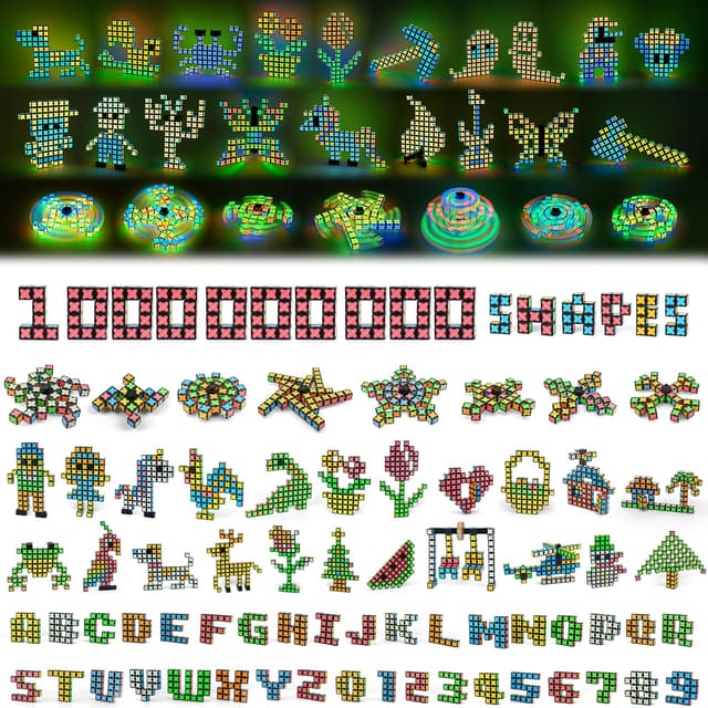 Detalle de TOSY Magnet Cube 4x4 70 Blocks (560 magnets) – multipurpose magnetic puzzle & fidget spinner toy