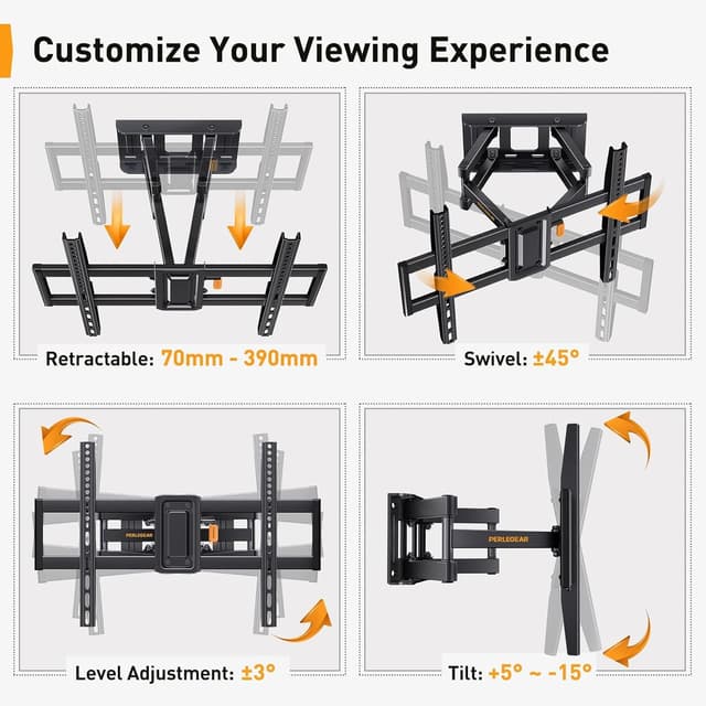 Detalle de Perlegear Full Motion TV Bracket 60kg