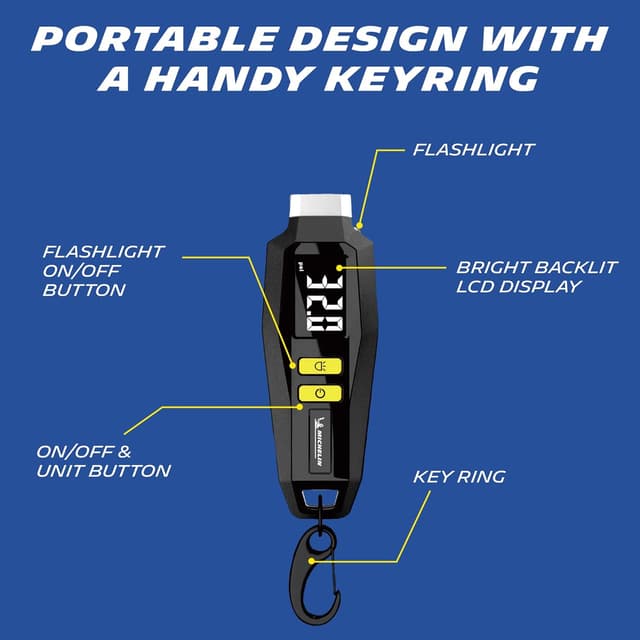 Detalle de MICHELIN Controllo pressione pneumatici digitale: misuratore con display LCD