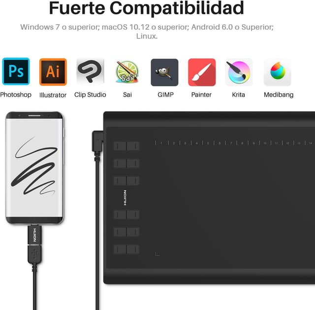 Thumbnail 7 de HUION Inspiroy H1060P Tableta Gráfica 10"x6.25" 🎨