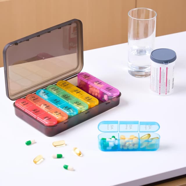 Thumbnail 6 de Daviky Tablettenbox 7 Tage 3 Fächer 20,3×12,8×3,5 cm