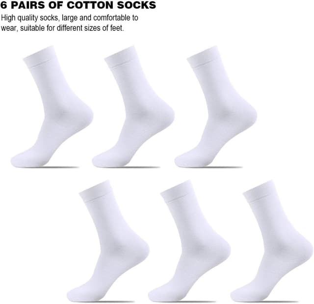 Detalle de EIISSION Socken (Unisex) 6 Paar Schwarz – warme Sportsocken für Alltag & Business