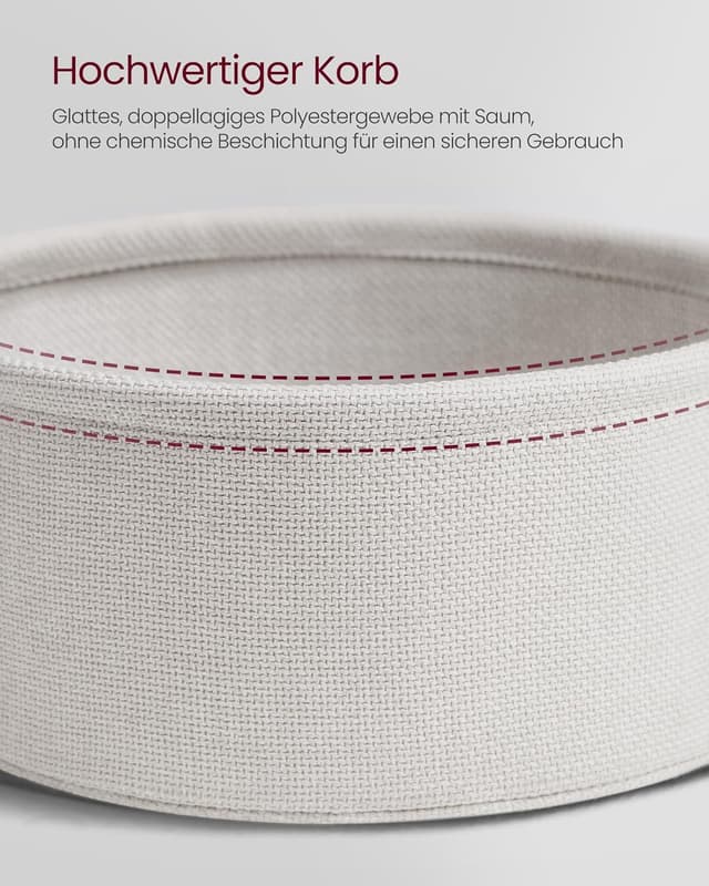 Detalle 2 de VASAGLE LCT244G01 Couchtisch rund mit Stauraum 75 cm