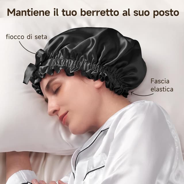 Detalle 2 de Umisleep 22 Momme seta per capelli ricci