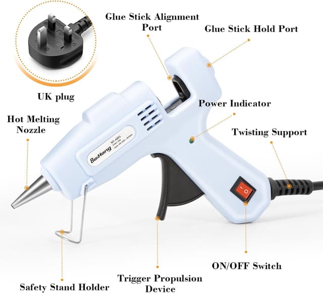Thumbnail 1 de BeiHeng 20W Mini Hot Glue Gun with 30 sticks