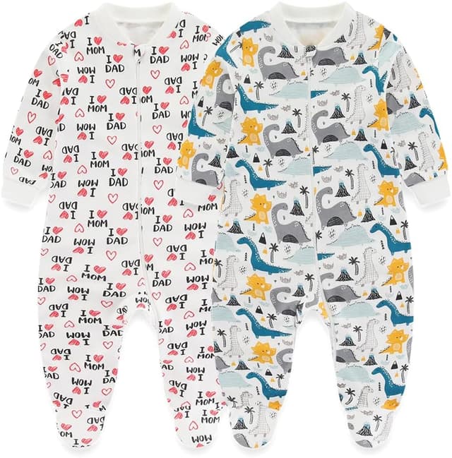 Imagen de MAMIMAKA Newborn Sleepsuit 2-Pack with 2-Way Zip en OfertitasTOP