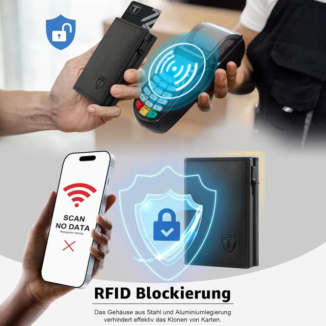 Thumbnail 2 de TENBST Geldbörse Herren Slim Wallet 10 Karten 📇