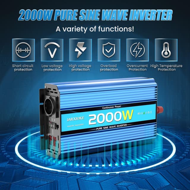 Detalle de Inverter 24V 220V onda pura 2000W
