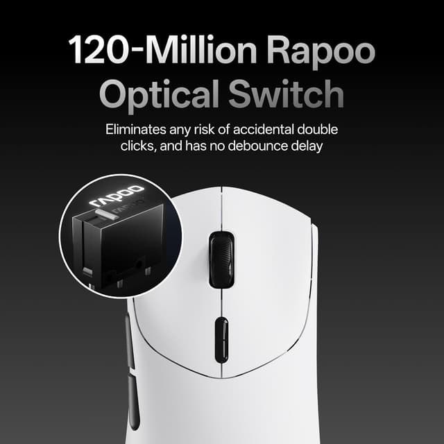Detalle de Rapoo VT7 MAX 8K wireless gaming mouse 53g