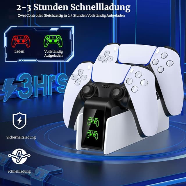 Detalle 2 de PS5 Controller Ladestation 3 Stunden