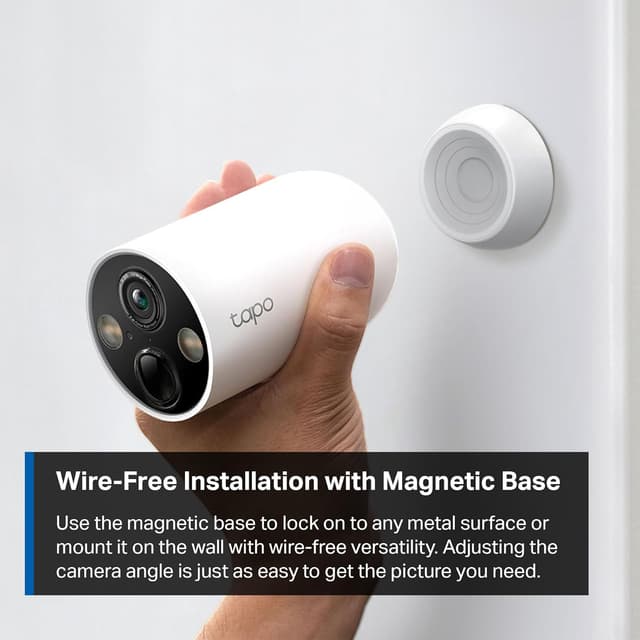 Detalle 2 de Tapo by TP-Link Wire-Free MagCam C425 Magnetic Mount 2K Smart Security Camera