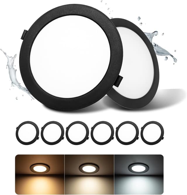 Detalle de Grebeam 6er LED Deckenleuchte IP44 16 W