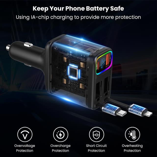 Thumbnail 5 de AONOKA Caricabatterie Auto 147W